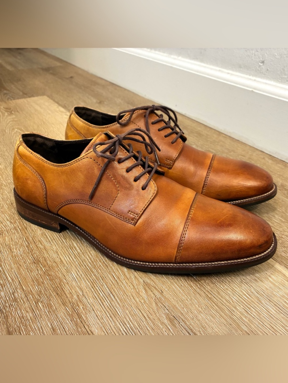 Cole Haan Benton II Oxford Cap Toe Dress Shoe in British Tan Mens Shoes 8.5 M